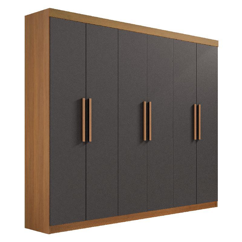 Guarda Roupa Casal 6 Portas 4 Gavetas Leblon D'Doro Cinamomo